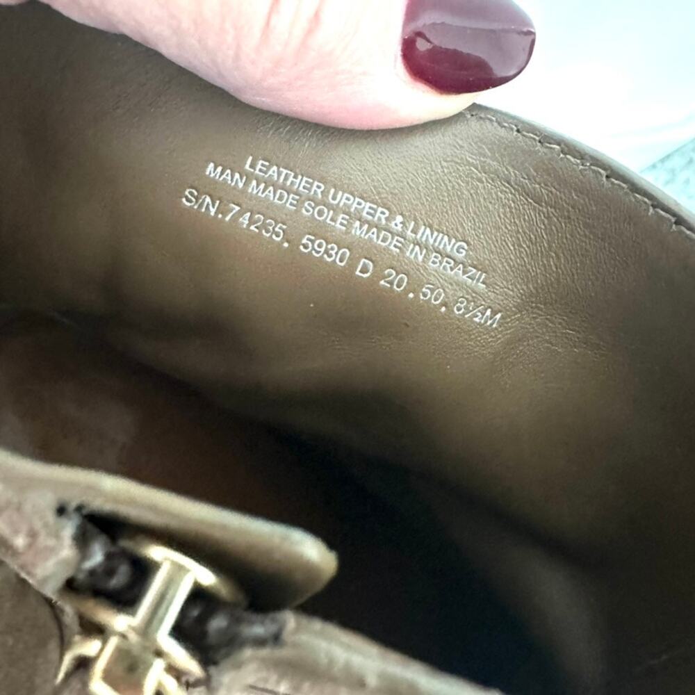 Tory Burch Leigh Suede Lug Sole Boots in River Rock, Size 8.5 NWOT - Picture 7 of 11